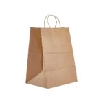 12″ x 7″ x 17″ SOS Kraft Twisted Handle Paper Bags