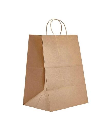 12″ x 7″ x 17″ SOS Kraft Twisted Handle Paper Bags