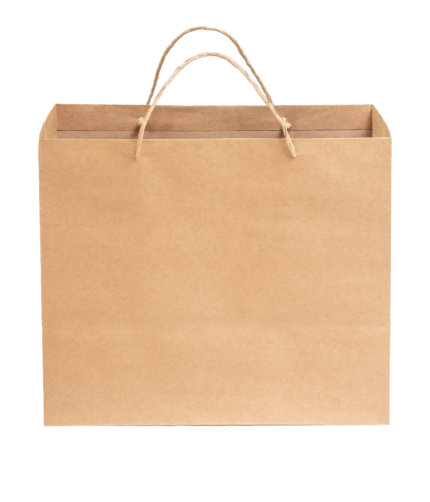 13″ x 8.27″ x 13.98″ SOS Kraft Twisted Handle Paper Bags