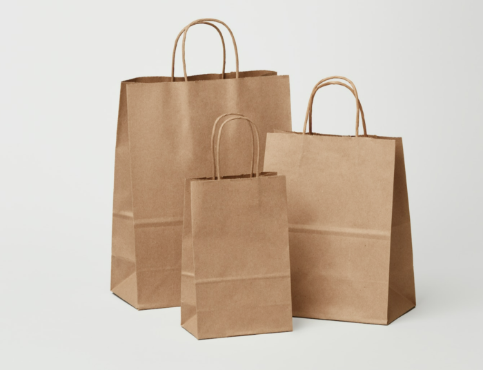 KRAFT PAPER SHOPPING BAGS