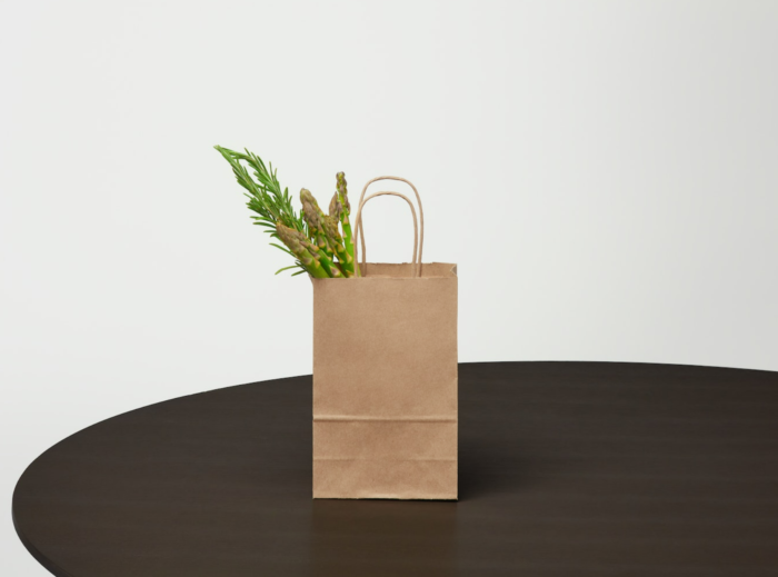 8.27″ x 4.53″ x 10″ SOS Kraft Twisted Handle Paper Bags