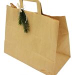 13″ x 10″ x 16″ Kraft Flat Handle Paper Bags